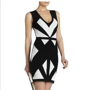NWT BCBG Black and White Bodycon Dress